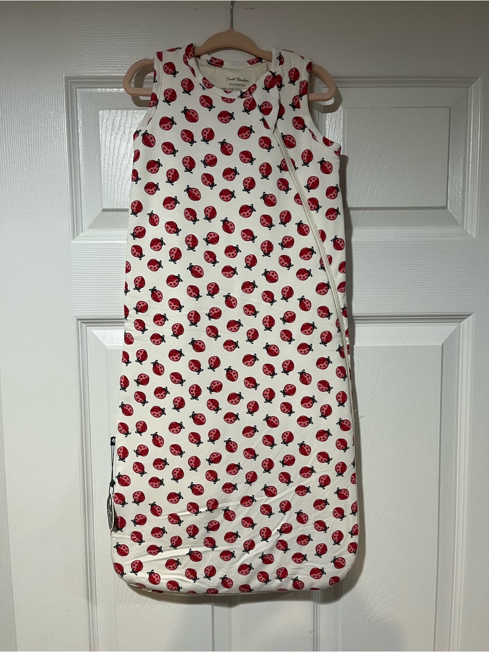 NWT 🌟 Sweet Bamboo Ladybug Sleep Sack- White & Red 0-9 months